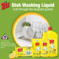 Trix Dishwashing Liquid 750ml (Bottle & Refill Combo) Lemon Fragrance for Scratch-Free Sparkling Clean Dishes, removes grease stains. 