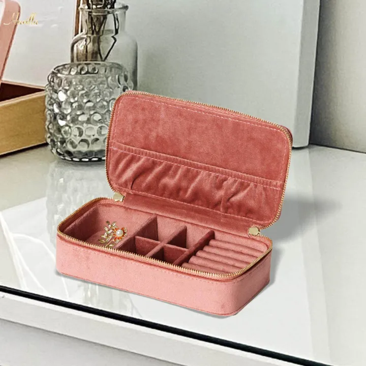Jewelry%20Box%20Organizer%20Dual%20Zippers%20Display%20Holder%20Boxes%20Traveling%20for%20Stud%20-%20Image%202
