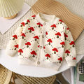 Autumn and Winter New Children's All-Match Knitted Coat for Boys and Girls Keep Baby Warm Cardigan Thickened Outerwear Sweater. 
