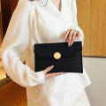 Fashion Evening Clutches Business Women's Bag Handheld Envelope Bags Felt Indentation Handbag Solid Color Handbag.