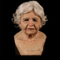Cosplay Bald Old Man Wrinkle Face Mask Halloween Party Carnival Props.
