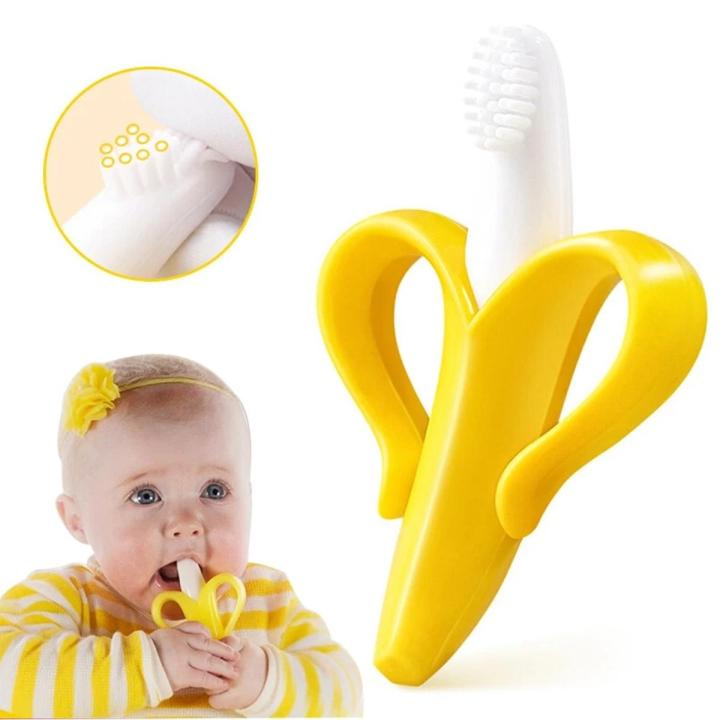 Silicone Teether Baby Teething Toys Banana Teether Infant Oral