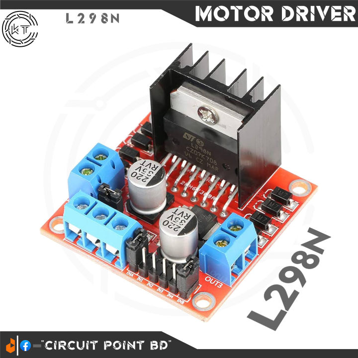 L298N Motor Driver Module H-Bridge Dual Motor Driver For RC Project-RC Car/LFR/Stepper motor L298N Expansion Board 4.5-16V DC For Arduino Electronics Circuitry & Parts.