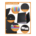 3X File Organizer Expanding File Folder, 13 Pockets , A4 Letter Size Paper Document Receipt Folder for Classroom, Home. 
