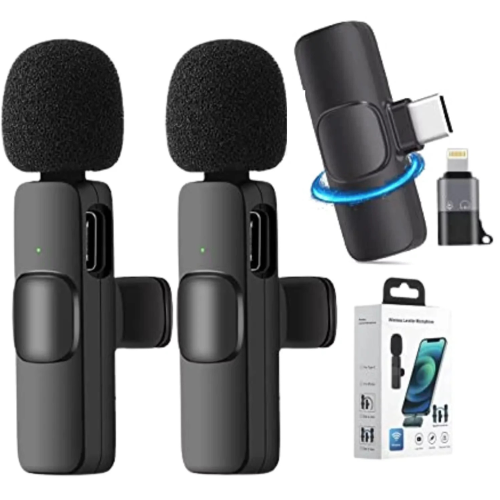 K35 Wireless Microphone 3.5mm Supported for android, IOS,  Camera, Sound card, Smartphone best for tiktok, youtuber, and content creator