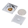 Shower Floor Drain, Large Displacement Electroplating Bathroom Floor Drain Set 304 Stainless Steel for Balconies.