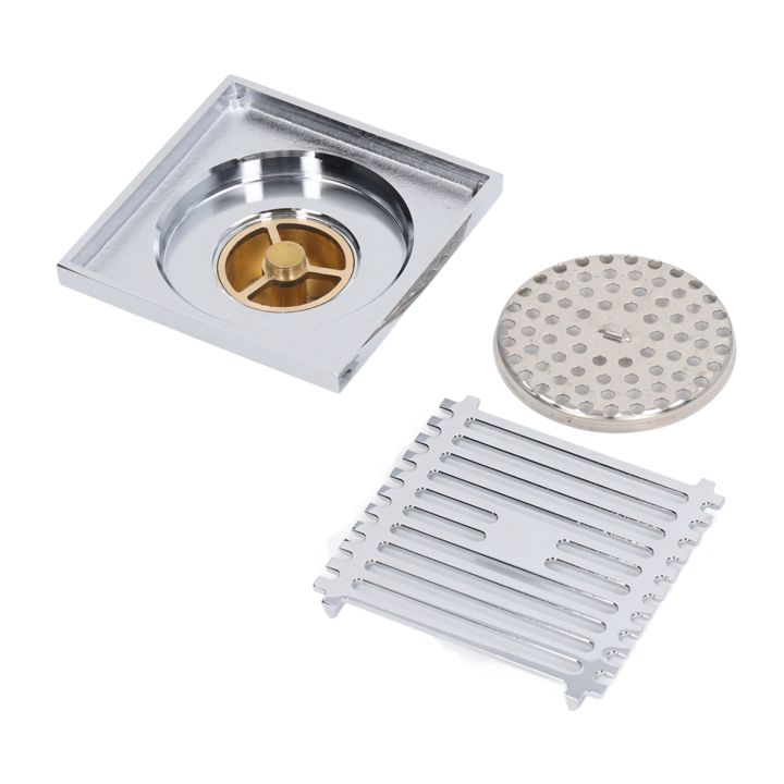 Shower%20Floor%20Drain,%20Large%20Displacement%20Electroplating%20Bathroom%20Floor%20Drain%20Set%20304%20Stainless%20Steel%20for%20Balconies%20-%20Image%202