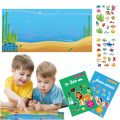 Kids Baby Early Learning Educational Toys Cartoon Zoo Sea Animals Creation Sticker Book. 