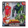 Iron Man Vs. Venomized Hulk Action Figure,Titan Hero Spider-Man Maximum Venom Series 2-Pack - Iron Man vs Venomized Hulk Series. 