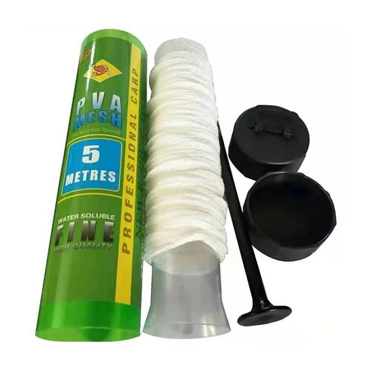 5M PVA Fishing Mesh Soluble Narrow Fishing Network Water Soluble Mesh White Refill Stocking Bait Bag Protect Fish Net