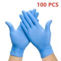 Black Nitrile Disposable Gloves Latex Powder Free Industrial-Grade Gloves Non-Sterile Textured Cooking Kitchen Cleaning Gloves. 
