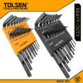 TOLSEN 36pcs Allen Hex Key Set (Inches & Metric) Black Finish 20094. 
