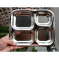 1 PCS 1 compartment Stainless Steel Cafeteria Tray. 