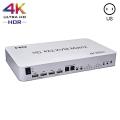 4 Port USB HD KVM Matrix 4X2 Dual Monitor 4K@60Hz HDR Switch Splitter 4 in 2 out HD 2.0 Switcher For USB2.0 Keyboard Mouse PC-US plug.