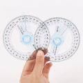 Hot Sale Circular 10cm Plastic 360 Degree Pointer Protractor Rulers Angle Finder for Student Stationery Gift Protractor Home. 