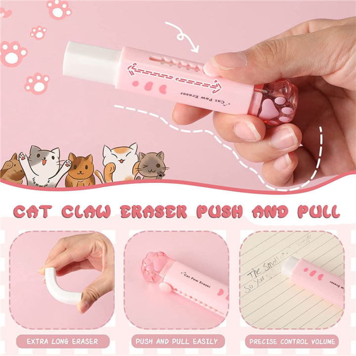 NXFDSIOZ%208%20Pcs%20Cute%20Pencil%20Sharpener%20and%20Shaped%20Retractable%20Eraser%20Kawaii%20Pencil%20Sharpener%20School%20Supplies%20-%20Image%207