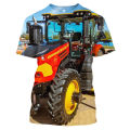 Men T-shirt 3D print tractor hip-hop men/women funny anime kids car top streetwear T shirt Harajuku shirts short sleeve. 