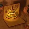 3D Up Greeting Card Music Happy Birthday Card LED Postcard With Envelope for Girl Kids Wife 3d Birthday Handmade Greeting CardS. 