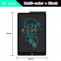 【Crazy Womonan】8.5/10/12/16Inch LCD Drawing Board Writing Tablet Digit Magic Blackboard Art Painting Tool Kids Toys Brain Game Child Best Gift. 