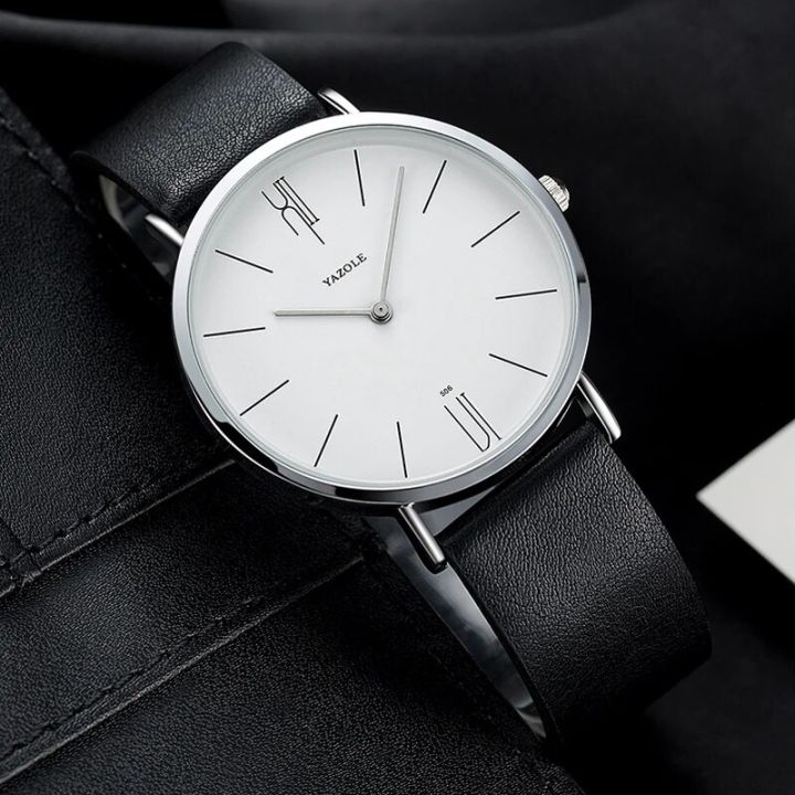 Men Watch Fashion Ultra-thin Simple Watches Men Waterproof Leather Strap Quartz Watch For Men Wristwatch