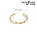 Punk Gold Color Bamboo Joint Open Cuff Bangles 2023 Trend Bracelet for Women Men Classic Charm Bracelet Couple Hand Jewelry Gift.
