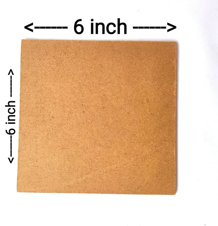 Square Shape Board Square Shaped MDF Board Sheet Hardboard Sheets for Art and Crafts 6*6 ...