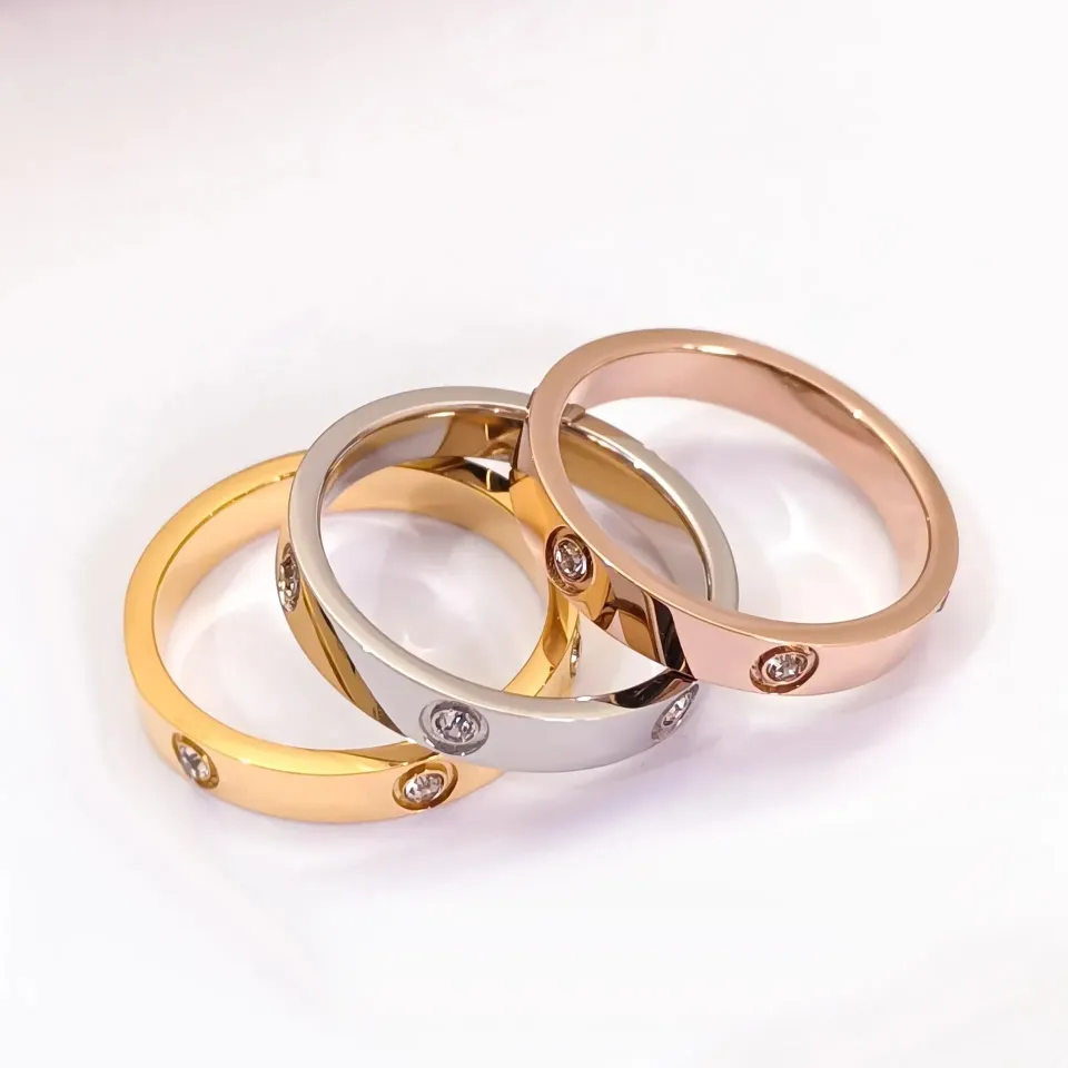 Lazada Rose Gold Stainless Steel Ring RAISS [Three Colors] Gold