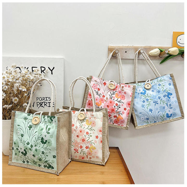 Floral Tote Canvas Bag Shoulder Bag Women's Handbag Fashion Tote