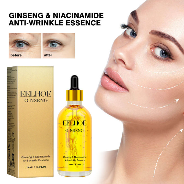 EELHOE Ginseng Essence lightens fine lines at the corners of the eyes, nasolabial folds, moisturizes the skin, and tightens the face serum