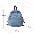Embroidered Name Women's Denim Backpack Personalized College Student Travel Bag Book Bag Customized Denim Canvas Backpacks. 