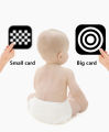 Black White Flash Cards Kids Baby Montessori Toys Sensory High Contrast Visual Stimulation Activity Flashcards. 