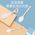 Wuhe A5 food grade melamine cute monkey fork spoon baby factory direct sales children's tableware drop-resistant healthy and beautiful fork spoon. 