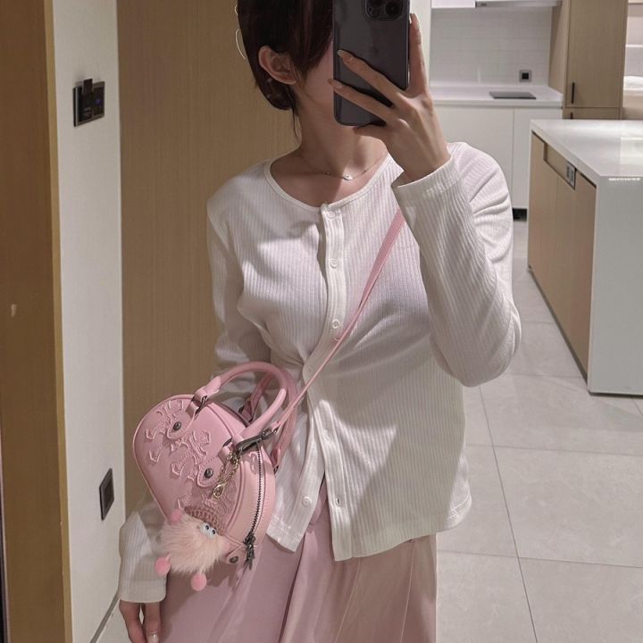 Wholesale%20Pink%20Bowling%20Niche%20Handbag%20Feeling%20Mini%20Bag%20Bag%202023%20New%20Korean%20Version%20One%20Shoulder%20Crossbody%20Small%20Bag%20Woman%20-%20Image%203