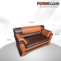 Upscaled Quality - Furnicom Sofa Set Leather Rolled Arm Fluffy Arm Sofa/ one & Two Seater Living Room or Office Sofa - Innovative Design.