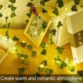 Enchanting LED Flower String Lights with Lush Green Leaves: 15 Feet of Indoor/Outdoor Fairy Lights/45. 
