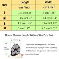 4pcs Winter Puppy Socks Waterproof Anti-slip Warm Dog Shoes Footwear Rain Snow Boots Pet Shoes. 