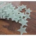 Pack of 100 - Fluorescent Night Glowing Stars Wall Sticker Baby Room Window Ceiling Decor Sticker. 