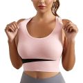 Sports Yoga Bra For Women Mesh Breathable Crop Top Underwear Push Up Gym Fitness Active Bras Seamless Running Vest Camisole.
