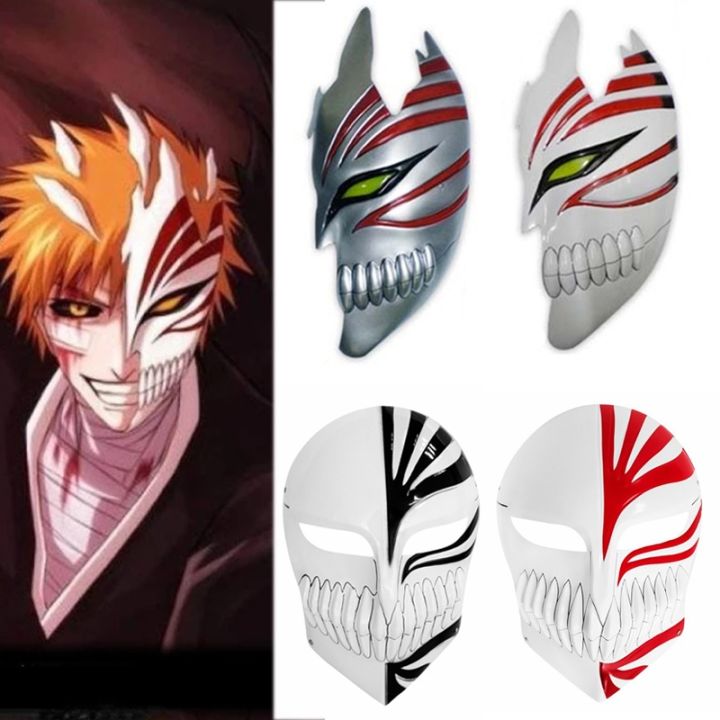 Anime BLEACH Mask Kurosaki Ichigo Skull Plastik Masks Cosplay Accessory Halloween Party Gifts
