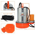 Submersible Water Pump DC 12V - DC Solar Math Pump - Solar Power Submersible Water Pump 1" Outlet Stainless Steel & Plastic Body.