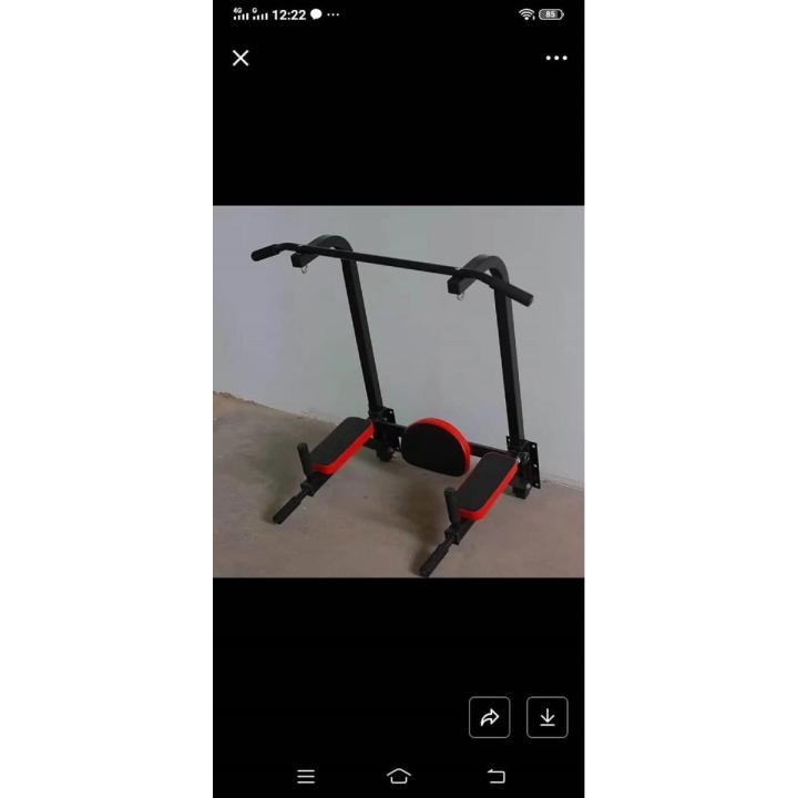 Pull up bar with dip bars Wall Mounted Pull Up Bar Pullup and Dip Bar in  Black Color USER MAXIMUM =300KG