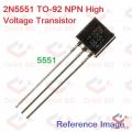2N5551 TO-92 NPN High Voltage Transistor-15Pcs. 