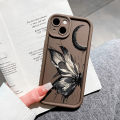 Hontinga for Realme C63 C65 Back Cover black butterfly Pattern Ladder Soft Camera Protection Rubber Phone Case for Girls. 