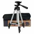 3110 Aluminum Alloy Tripod For Camera and Mobile - Silver and Black. 