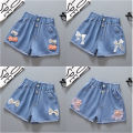 Spot children's clothing girls denim shorts 2024 new thin middle and large children boys wear short pants wholesale tide.