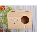 Square Medium Size Breeding Box for Love Birds, Budgerigar Breeding Box with Perch Attached. 