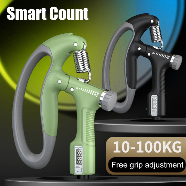 Electronic Hand Grip Strengthener 10-100kg Adjustable Hand Grips Heavy Duty Hand Exerciser Grip Rehabilitation Home Gym Exercise