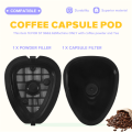 2In1 Coffee Capsule Pod for 9662.62 Machine Refillable Filter Pod Replacement Coffee Capsule and Tea-A. 