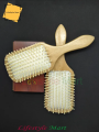 Imported Wooden Hair Brush for Effortless Styling, Smooth Detangling & Scalp Massage – Durable Natural Wood Handle, Anti-Static & Hair Care Essential (Single Piece). 