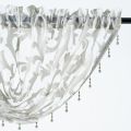 LOZUJOJU Luxury Beaded Valance Rustic Decorative Window Curtain Head Home Backdrop Waterfall Drapes for Living Room End Product. 